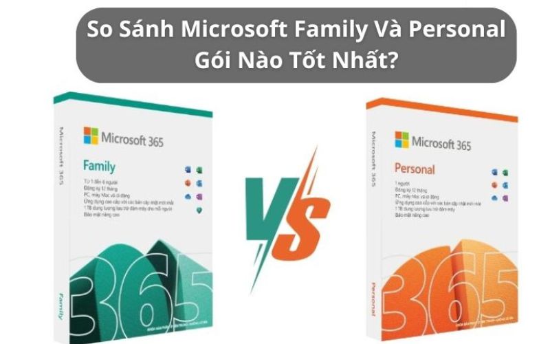 So sánh Microsoft 365 Family và Personal về giá cả