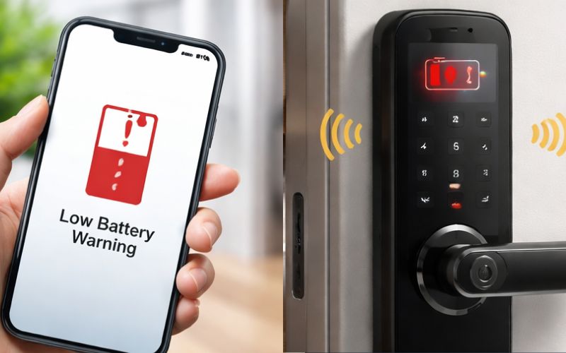 Dấu hiệu nhận biết khóa thông minh cần thay pin